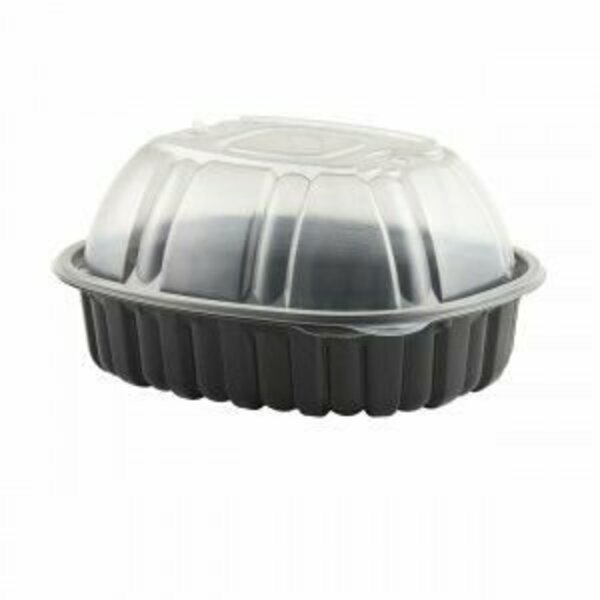 Anchor Packaging Large Vented Chicken Roaster Combo Pack Black Base Clear Lid, 170PK 4110600